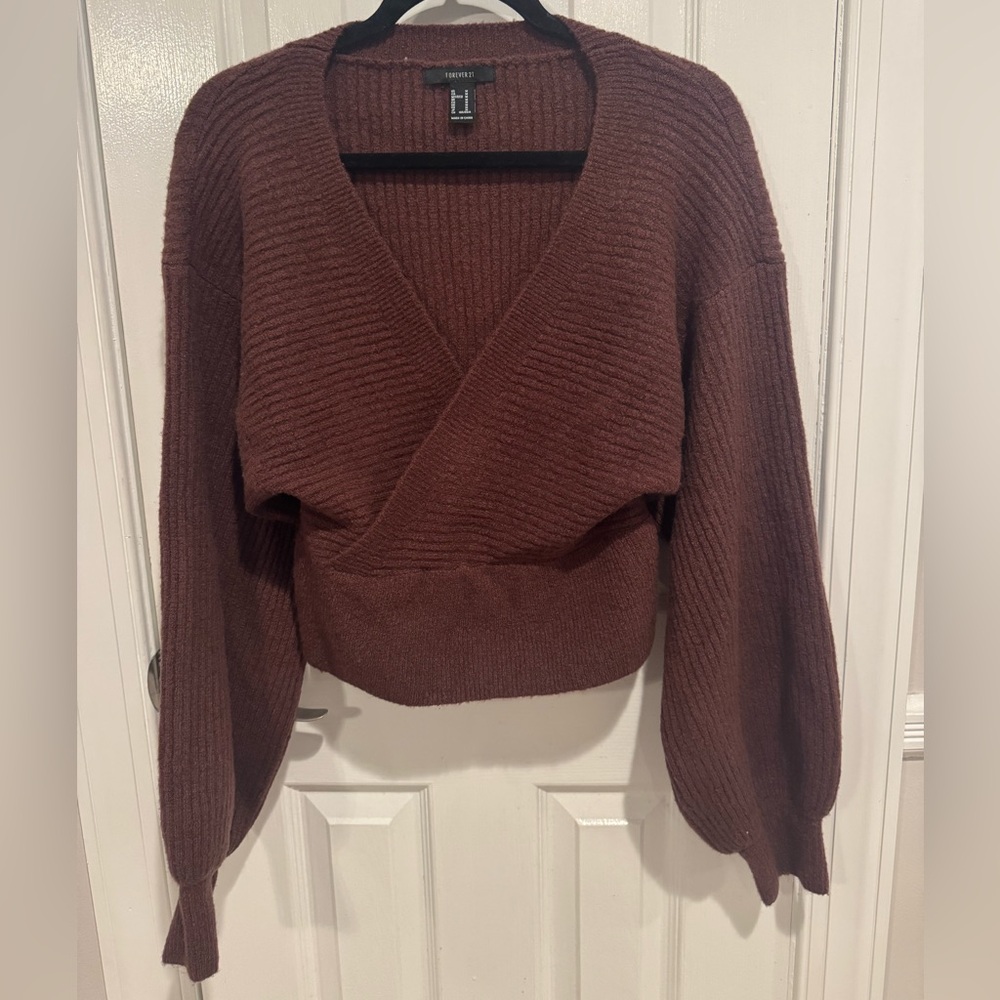 Forever 21 burgundy sweater